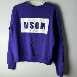 Purple MSGM Logo Crewneck